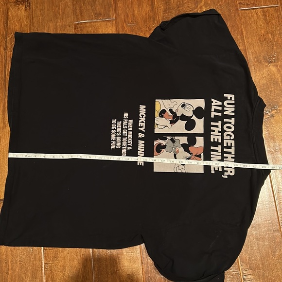 Rare Vintage Unisex Disney Apparel Mickey and Minnie Mouse Black T-Shirt Cotton - Picture 8 of 10